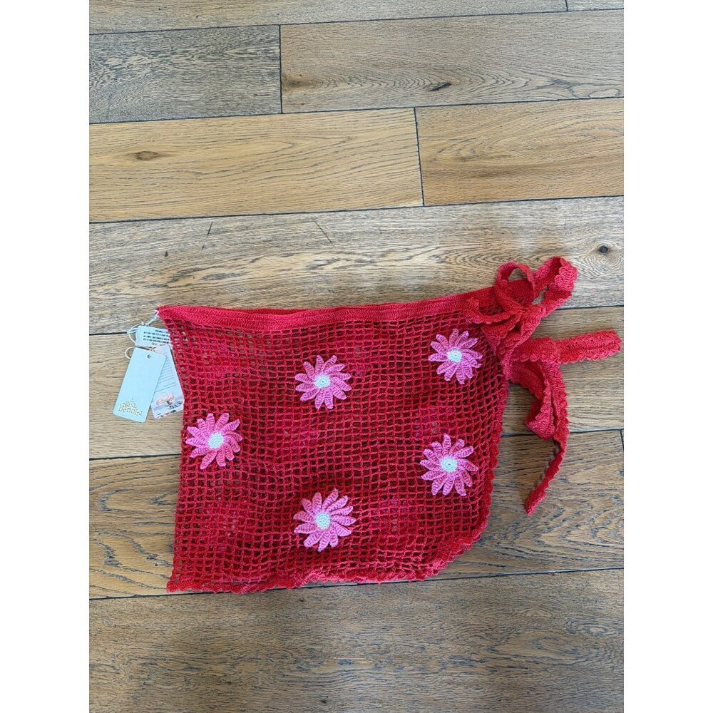 Agua Bendita x REVOLVE Maia Sarong Fuchsia & Red Womens Size M/L - Picture 6 of 10